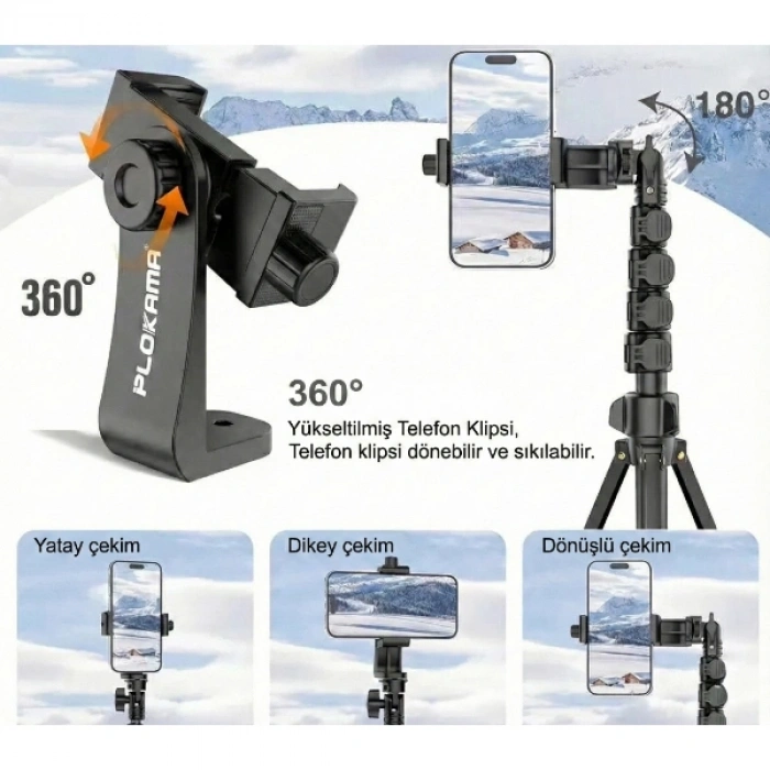 VipMarketim Çantalı Kumandalı Tripod