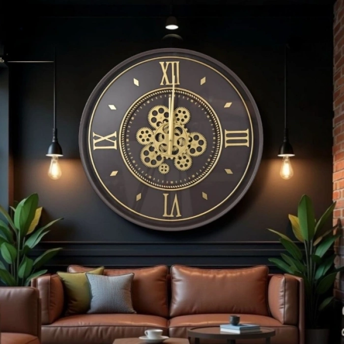 VipMarketim Çarklı Duvar Saati 55 cm