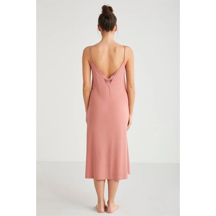 VipMarketim Catherines %100  Viskon Çiçek Desen 2li Sabahlık Gecelik Takımı