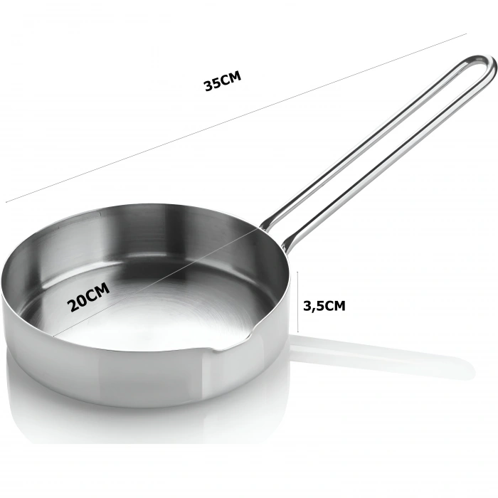 VipMarketim Çelik 20 cm Sos Tavası Martorano Design