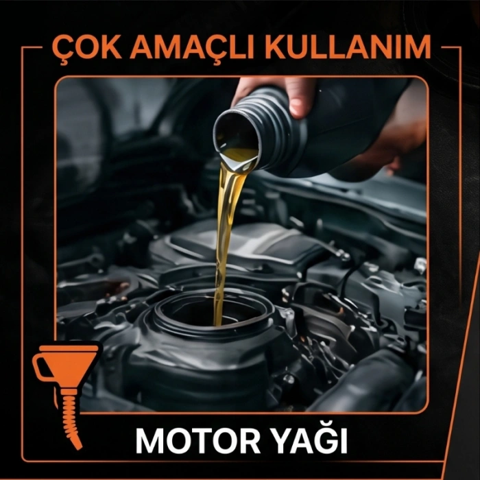 VipMarketim Çelik Süzgeçli Huni - Spiralli ve Sabit Borulu - 2.2 Litre Kapasite