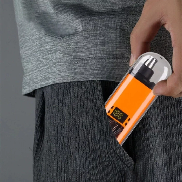 VipMarketim Cep Çakmak Model USB Şarjlı Burun Kulak Yanak Kıl Tüy Temizleme Makinesi