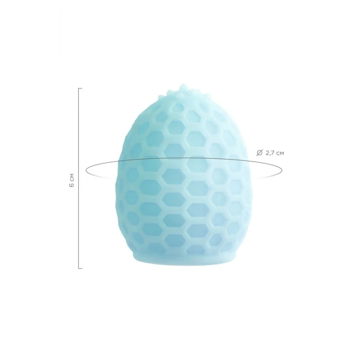 VipMarketim Cep Tipi Tırtıklı Desenli Yumurta Mastürbatör - Turkuaz
