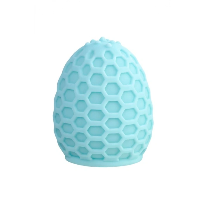 VipMarketim Cep Tipi Tırtıklı Desenli Yumurta Mastürbatör - Turkuaz