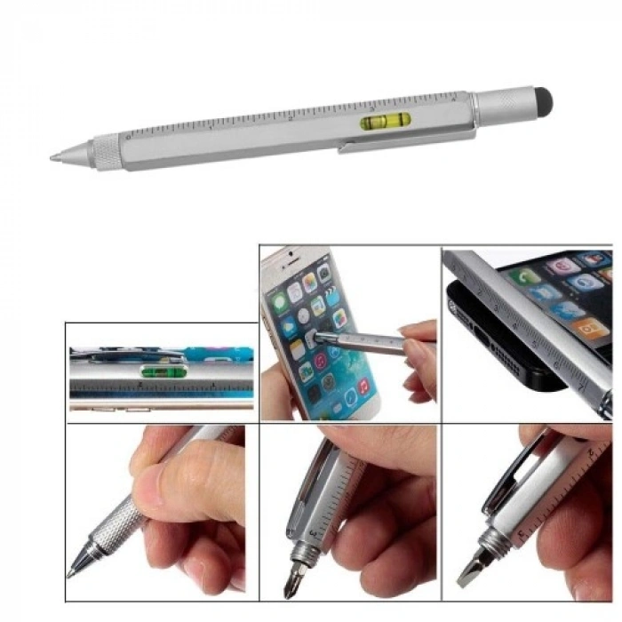 VipMarketim Cetvelli Tornavidali Su Terazili İlginç Dokunmatik Mimar Kalem