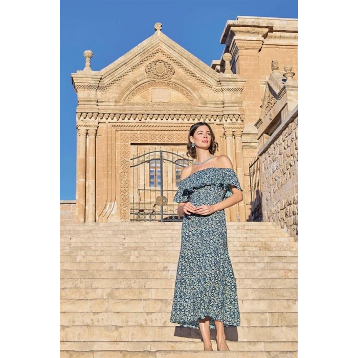 Vipmarketim Çiçek Desenli Elbise