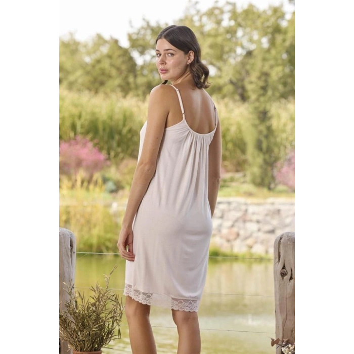 Vipmarketim Çiçek Desenli Ve Dantelli Sabahlık Takımı