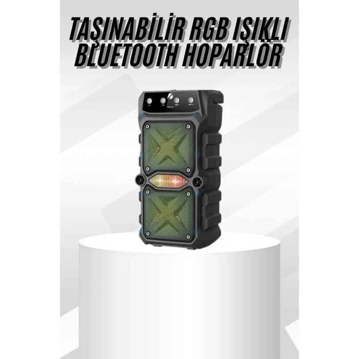 VipMarketim Çift Çıkışlı Güçlü Bataryalı Kablosuz Yüksek Ses Kaliteli Bluetooth Hoparlör
