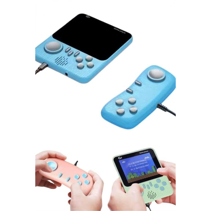 VipMarketim Çift Konsol 666 Adet Retro Oyun El Atarisi Taşınabilir 3.5 İnç Ekran