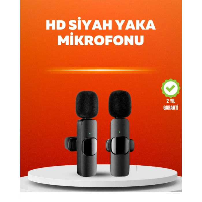 VipMarketim Çift Mikrofonlu Kablosuz Kayıt Seti iPhone Uyumlu Mini Mikrofon