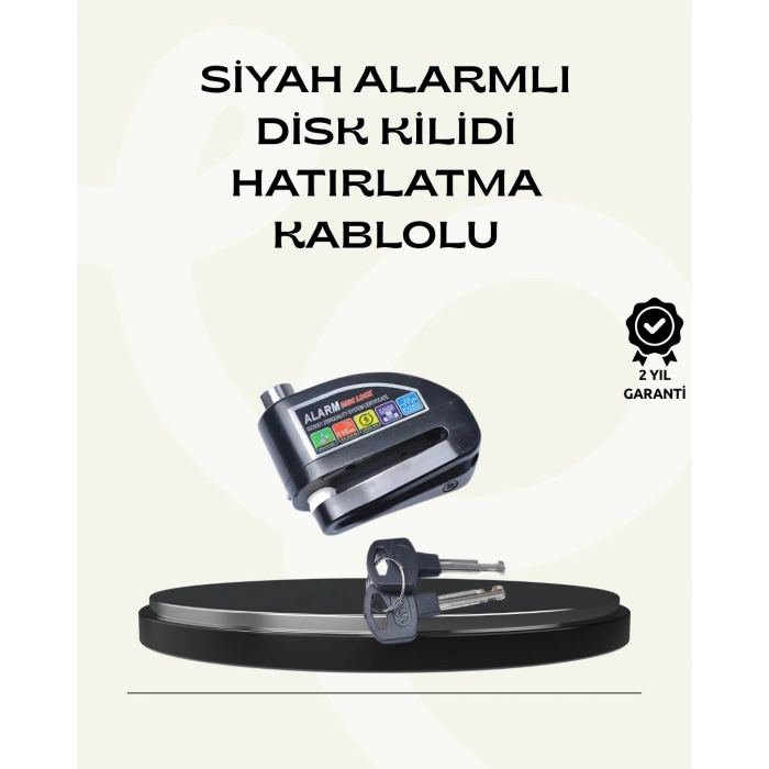 VipMarketim Çift Modlu 110dB Alarmlı Disk Kilidi Suya Dayanıklı