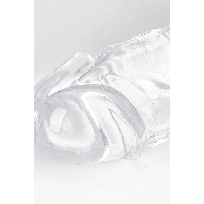 VipMarketim Çift Taraflı Şeffaf Realistik Dildo – Esnek Jelly Malzeme, 44,5 Cm