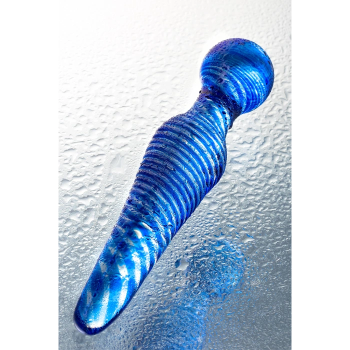 VipMarketim Çift taraflı yapay penis Sexus Glass, cam, mavi, 17 cm