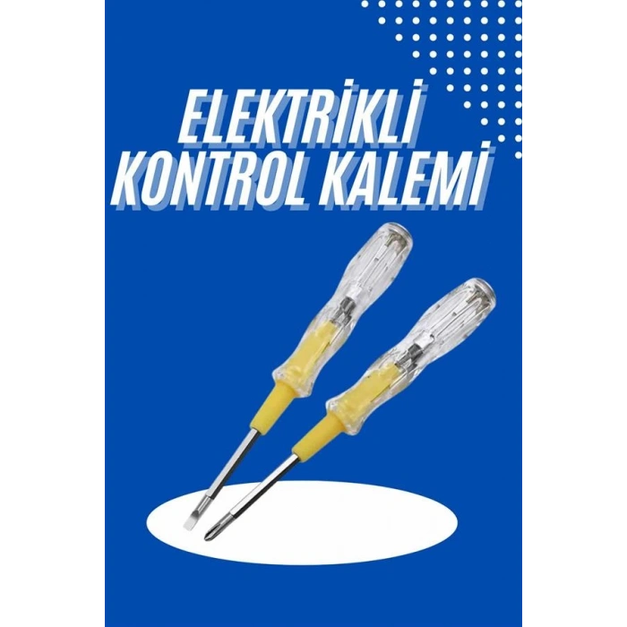VipMarketim Çift Uçlu Kontrol Kalemi Elektrik Test Kalemi Şeffaf