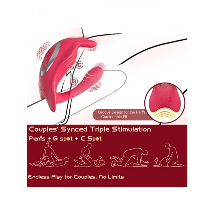VipMarketim Çiftler İçin Akıllı Titreşimli G-Spot ve Klitoris Uyarıcı Vibratör – Uygulama Kontrollü, Su Geçirmez, Çift Motorlu