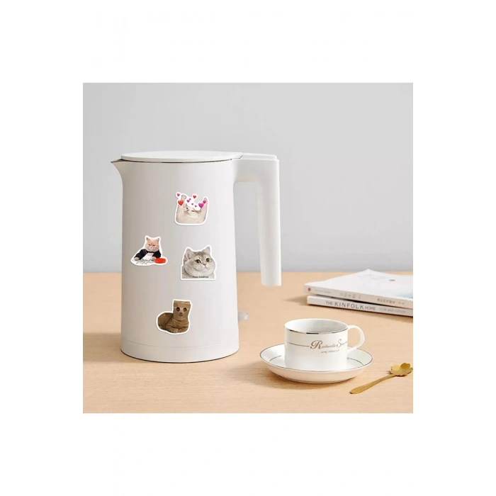 VipMarketim  Çılgın Kediler Macbook Notebook Tablet Telefon Ajanda Laptop Defter Sticker Seti