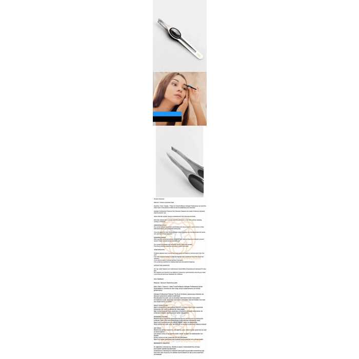 VipMarketim Cımbız Titanyum Çelik Solingen Professional