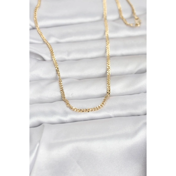 VipMarketim CM 14K Gold Renk 60 cm Zincir Kadın Kolye 5886