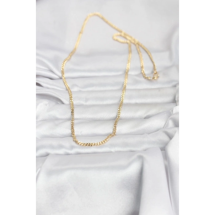 VipMarketim CM 14K Gold Renk 60 cm Zincir Kadın Kolye 5886