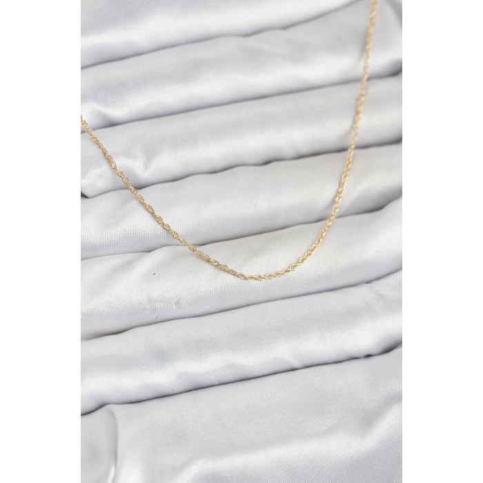 VipMarketim CM 14K Gold Renk Burgu Model 60 cm Kadın Kolye 5886