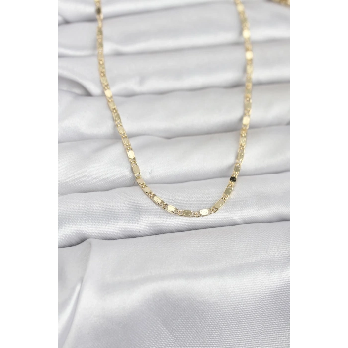 VipMarketim CM 14K Gold Renk Ezme Zincir 60 cm Kadın Kolye 5886
