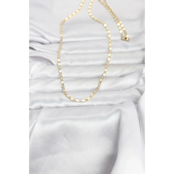 VipMarketim CM 14K Gold Renk Ezme Zincir 60 cm Kadın Kolye 5886