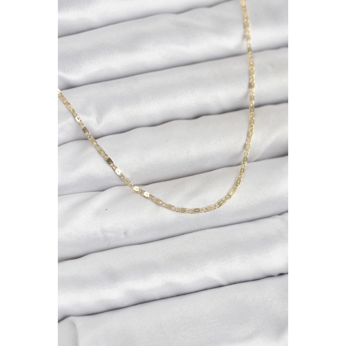 VipMarketim CM 14K Gold Renk Ezme Zincir Model 60 cm Kadın Kolye 5886