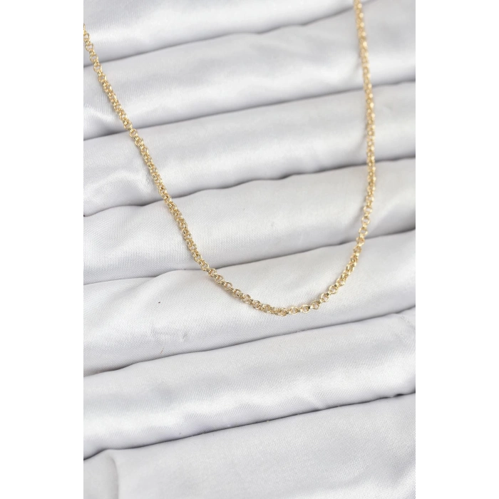 VipMarketim CM 14K Gold Renk Halka Model 60 cm Kadın Kolye 5886