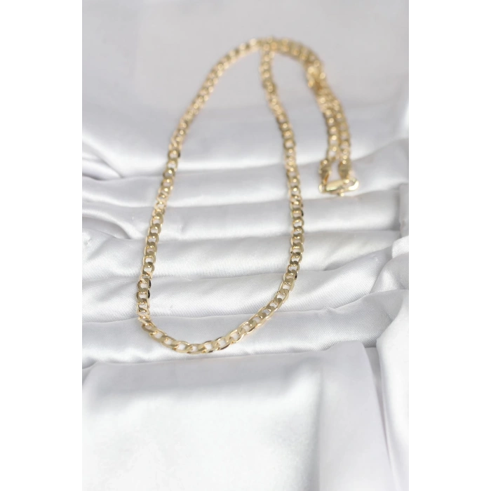 VipMarketim CM 14K Gold Renk Kalın Zincir Model 60 cm Kadın Kolye 5886