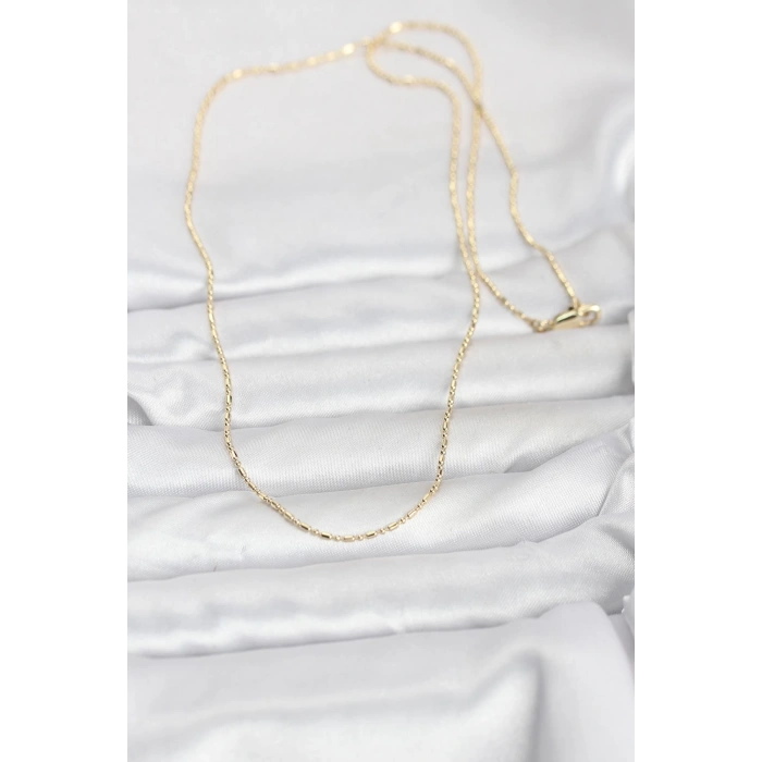 VipMarketim CM 14K Gold Renk Parçalı Topçuk Model 60 cm Kadın Kolye 5886