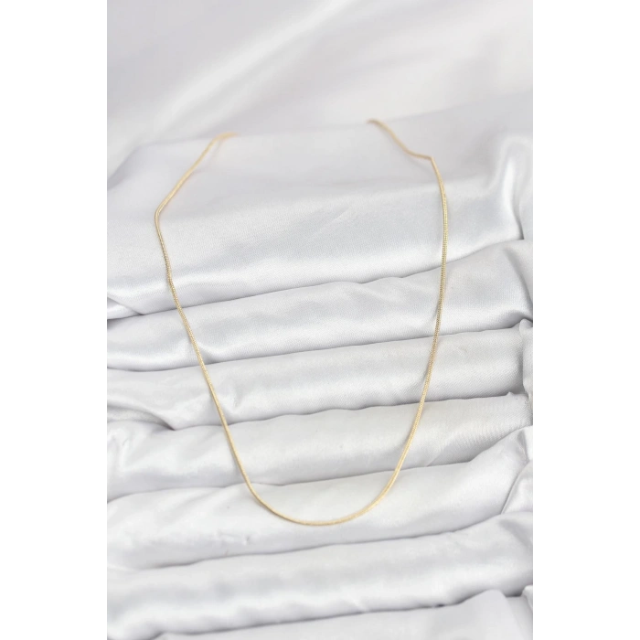 VipMarketim CM 14K Gold Renk Yılan Zincir Model Kadın Kolye 5886