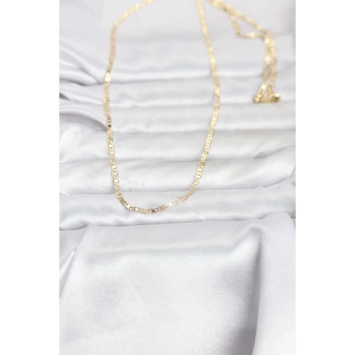 VipMarketim CM 14K Gold Renk Zincir Model 60 cm Kadın Kolye 5886