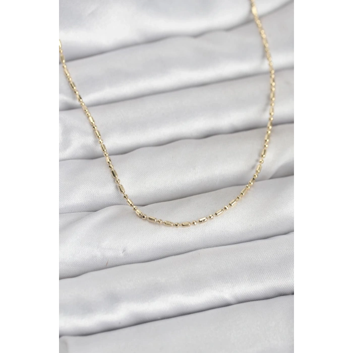 VipMarketim CM 14K Gold Renk Zincirli 60 cm Kadın Kolye 5886