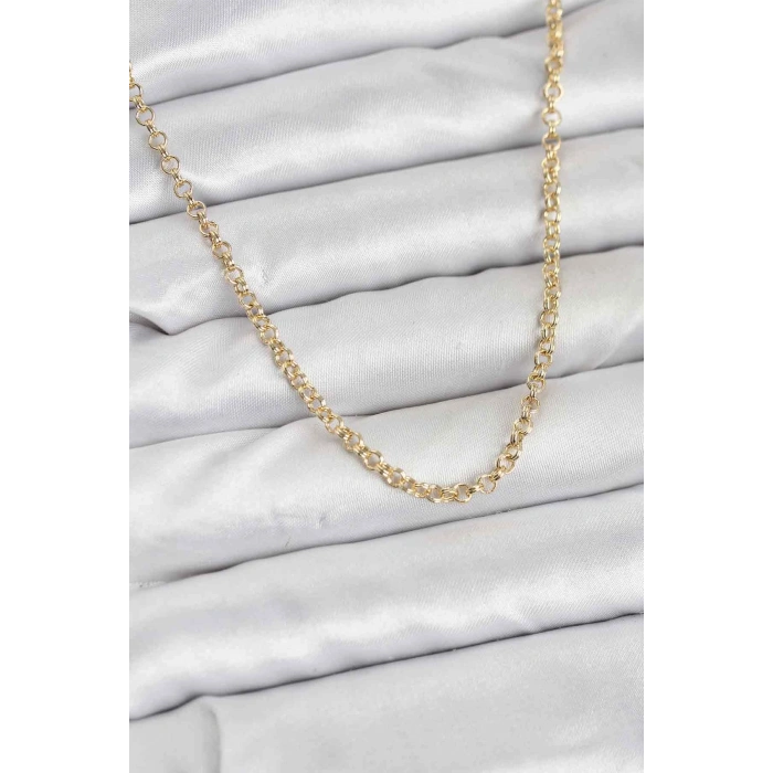 VipMarketim CM Gold Renk Pirinç Halkalı Model Kadın Kolye 5886