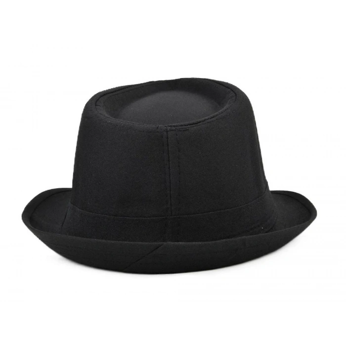 VipMarketim Çocuk Boy Siyah Kumaş Fötr Şapka Gösteri Şapkası Michael Jackson Şapkası 54 No