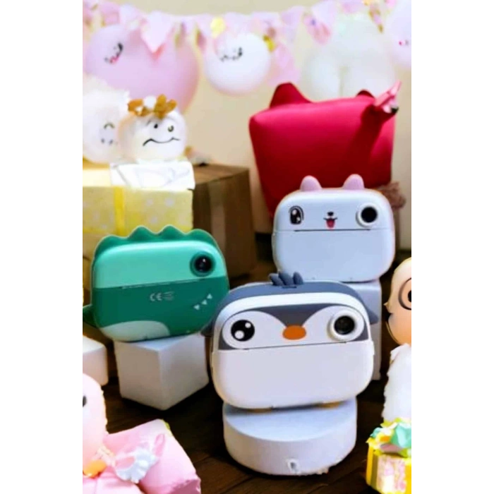 VipMarketim Çocuk Fotoğraf Makinesi Dijital HD Video Rulo Kağıt Baskılı Yazıcı