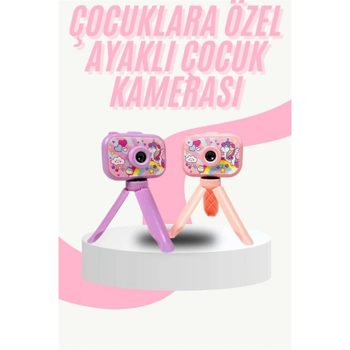 VipMarketim Çocuk Için Eğitici Video Kamera Ayaklı Mini Fotoğraf Makinesi