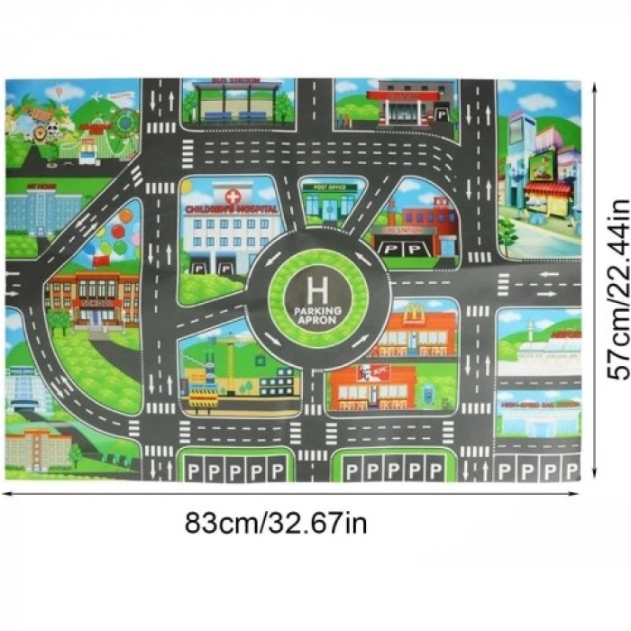 VipMarketim Çocuk Oyun Matı (Mutlu Şehir Hayatı)