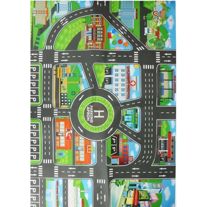 VipMarketim Çocuk Oyun Matı (Mutlu Şehir Hayatı)