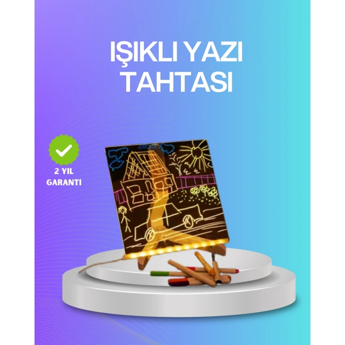 VipMarketim Çocuklar ve Yetişkinler İçin USB LED Işıklı Çizim Panosu