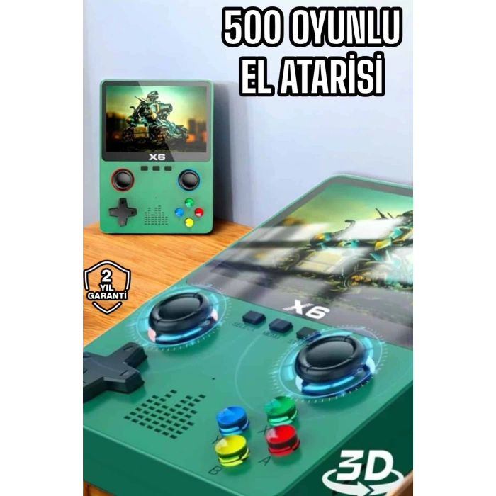 VipMarketim Çocuklara Özel 666 Oyunlu X6 Atari Video İzleme ve Müzik Dinleme
