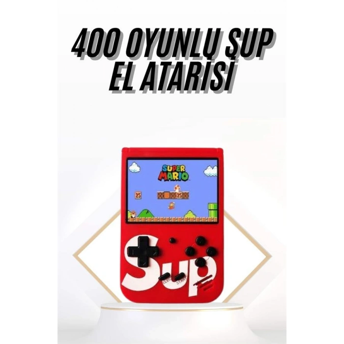 VipMarketim Çocuklara Özel Taşınabilir Sup El Atarisi 400 Oyunlu Nostaljik Oyun Konsolu