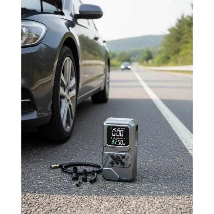 VipMarketim Çok Fonksiyonlu Akü Takviye ve Taşınabilir Hava Kompresörü