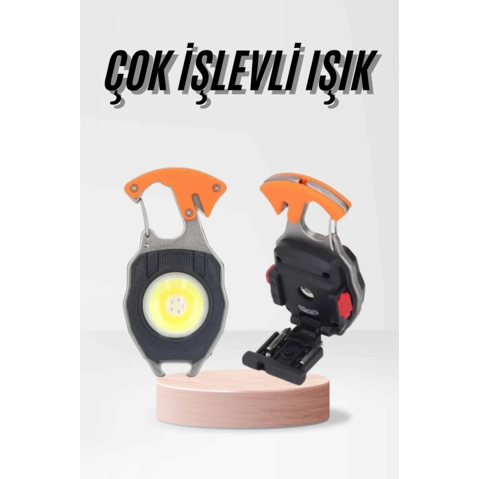 VipMarketim Çok İşlevli Acil Durum Işığı USB Şarjlı Cep Feneri 7 Farklı Mod