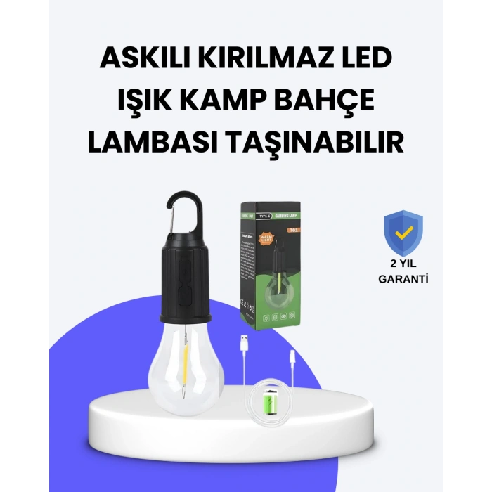 VipMarketim Çok Yönlü Asma Kancalı Kamp Işığı