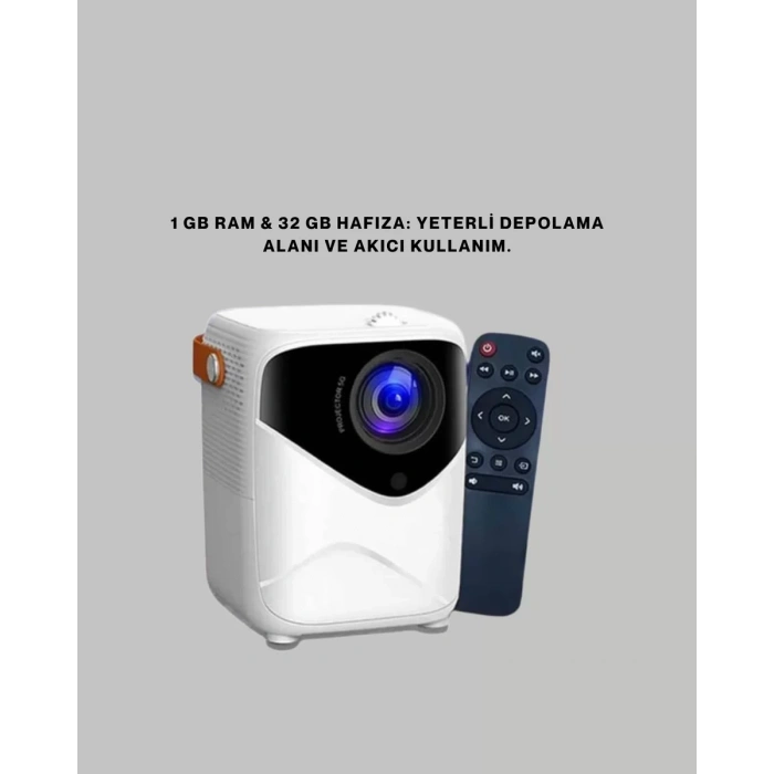 VipMarketim Çoklu Giriş Destekli Projektör – HDMI USB ve Kulaklık Bağlantı Seçenekleriyle Geniş Uyumluluk