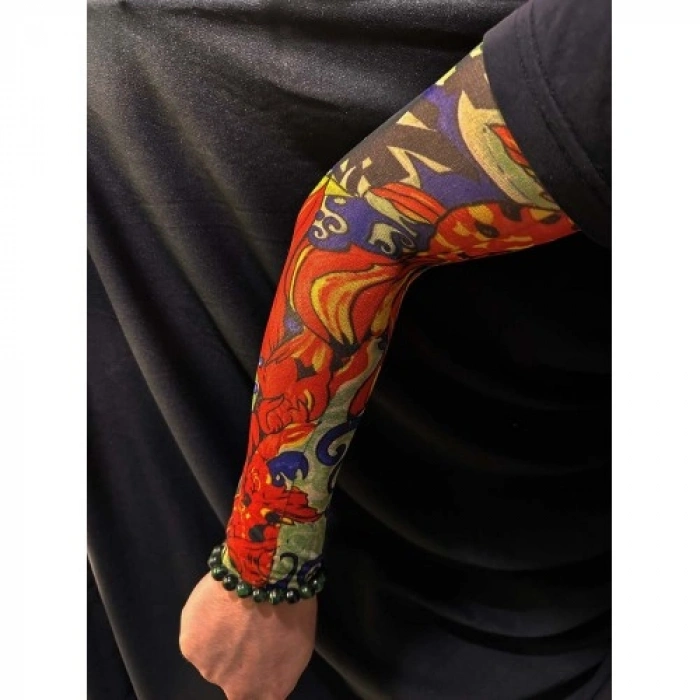 VipMarketim Çorap Dövme Giyilebilir Kol Bacak Dövmesi Likralı 2 Adet Model 4