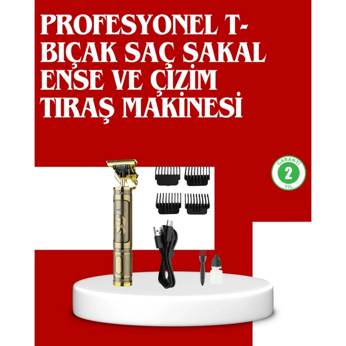 VipMarketim Daling Profesyonel Tıraş Makinesi Islak ve Kuru Kullanım
