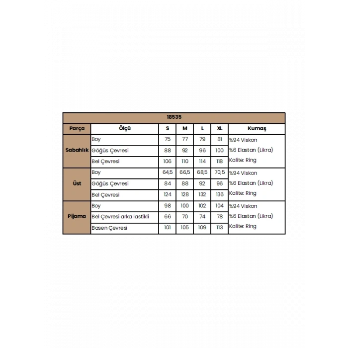 Vipmarketim Dantelli Önü Düğmeli Hamile Lohusa 3lü Viskon Pijama Takımı