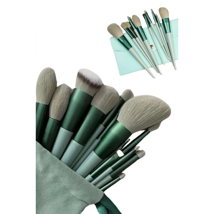 VipMarketim Dayanıklı Makyaj Fırçası Seti 13 Parça Yumuşak Kıllı Fırçalar Allık Fondöten Far Fırçası